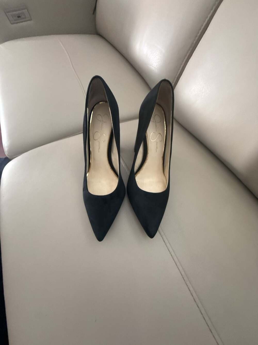 Jessica Simpson Women's Block Pump, Black Supreme Microsuede, Size 9